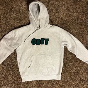 Obey Men's Gray Hoodie Sweater